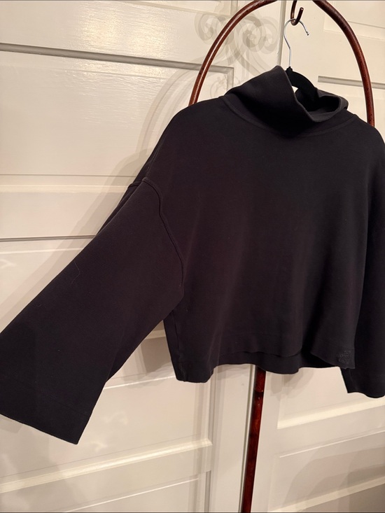 The North Face Tops - The North Face Boxy Cropped Funnel Neck Sweatshirt Oversized Black M